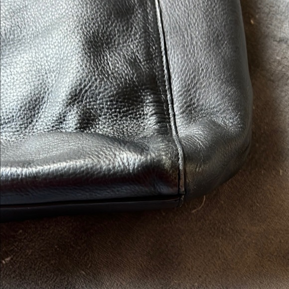 Cole Haan Black Leather Tote Bag - Picture 3 of 12
